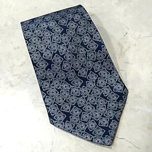 100% Silk NeckTie GOLD CITY Handmade Men's‎ Luxury Tie  Blue Background